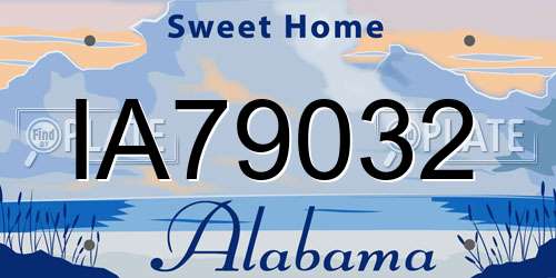 IA79032 Alabama License Plate
