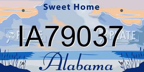 IA79037 Alabama License Plate