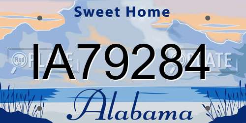 IA79284 Alabama License Plate
