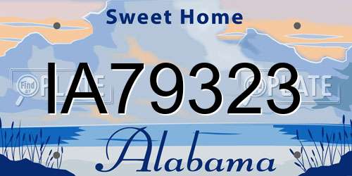 IA79323 Alabama License Plate