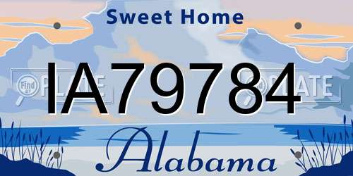 IA79784 Alabama License Plate