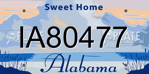 IA80477 Alabama License Plate