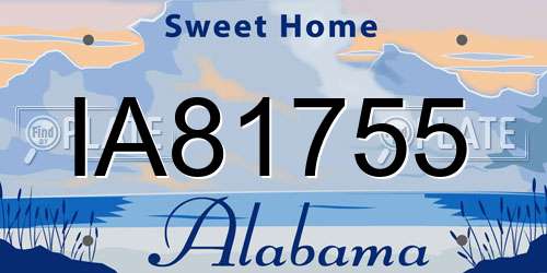 IA81755 Alabama License Plate