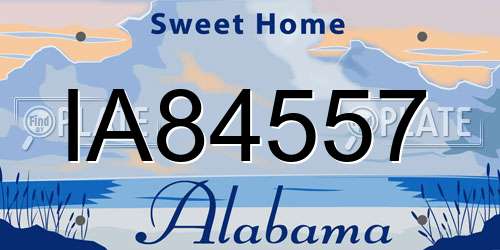 IA84557 Alabama License Plate