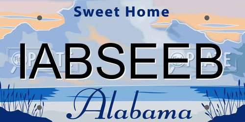 IABSEEB Alabama License Plate