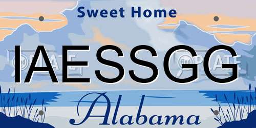 IAESSGG Alabama License Plate