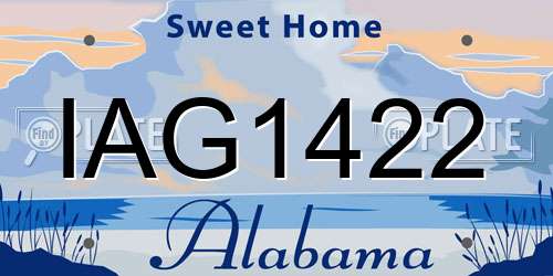 IAG1422 Alabama License Plate