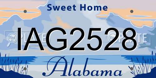 IAG2528 Alabama License Plate