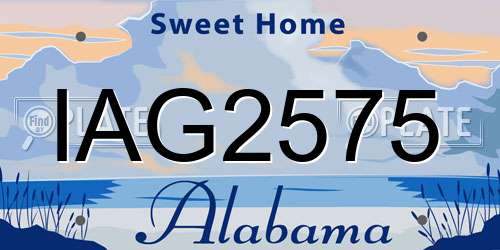 IAG2575 Alabama License Plate