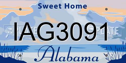 IAG3091 Alabama License Plate
