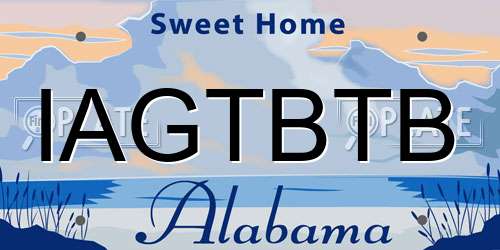 IAGTBTB Alabama License Plate