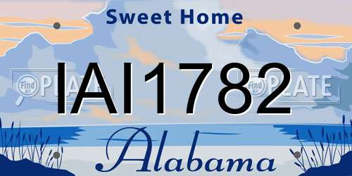 IAI1782 Alabama License Plate