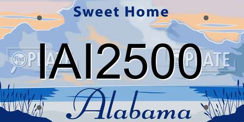 IAI2500 Alabama License Plate