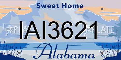 IAI3621 Alabama License Plate