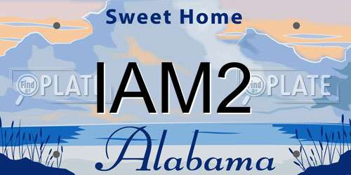 IAM2 Alabama License Plate