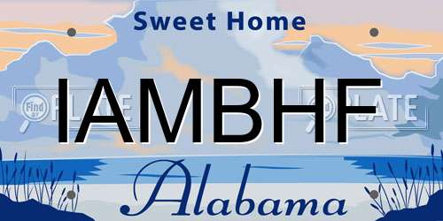 IAMBHF Alabama License Plate
