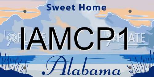 IAMCP1 Alabama License Plate