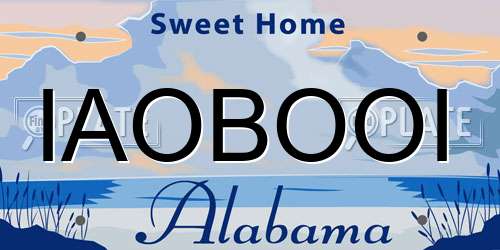 IAOBOOI Alabama License Plate