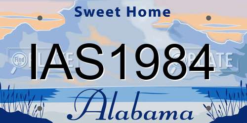 IAS1984 Alabama License Plate
