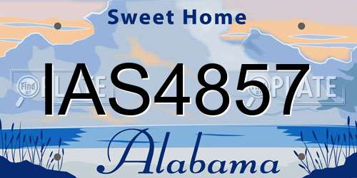 IAS4857 Alabama License Plate