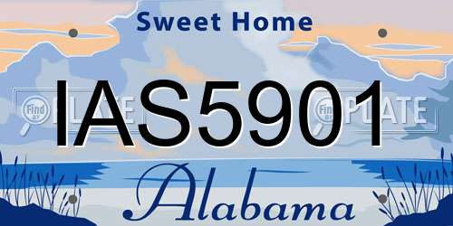 IAS5901 Alabama License Plate