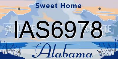 IAS6978 Alabama License Plate