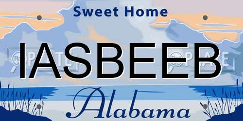 IASBEEB Alabama License Plate
