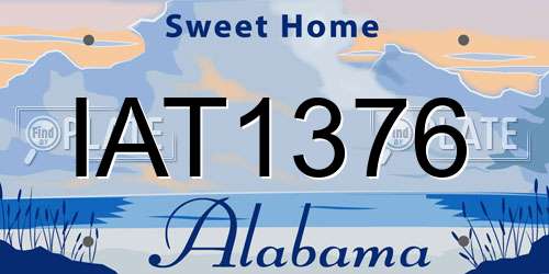 IAT1376 Alabama License Plate