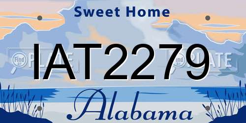 IAT2279 Alabama License Plate