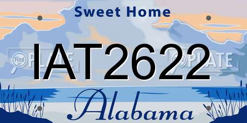 IAT2622 Alabama License Plate