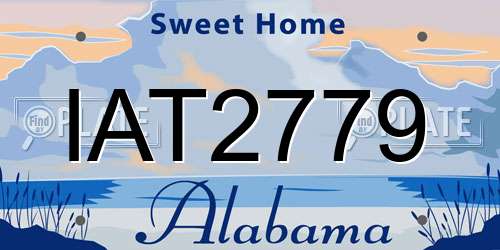 IAT2779 Alabama License Plate