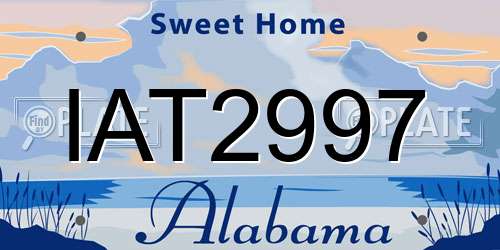 IAT2997 Alabama License Plate