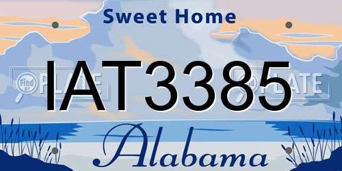 IAT3385 Alabama License Plate