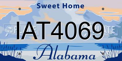 IAT4069 Alabama License Plate