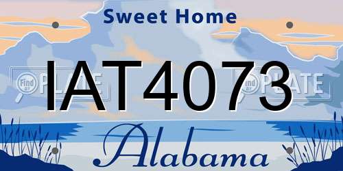IAT4073 Alabama License Plate