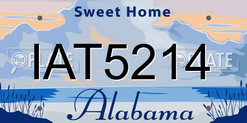 IAT5214 Alabama License Plate