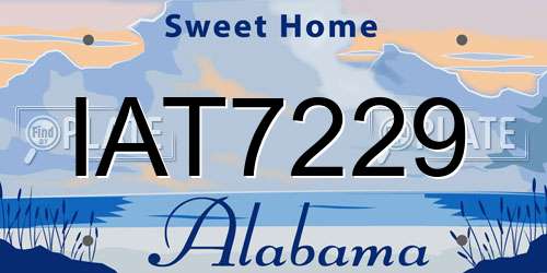 IAT7229 Alabama License Plate