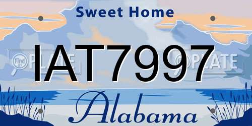 IAT7997 Alabama License Plate