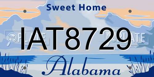 IAT8729 Alabama License Plate