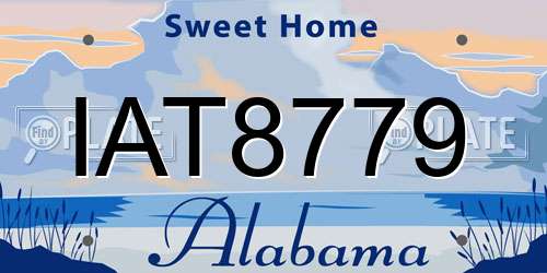 IAT8779 Alabama License Plate