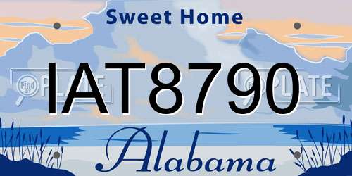 IAT8790 Alabama License Plate