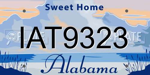 IAT9323 Alabama License Plate