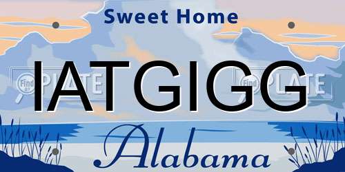IATGIGG Alabama License Plate