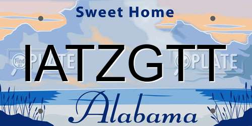 IATZGTT Alabama License Plate