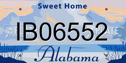IB06552 Alabama License Plate