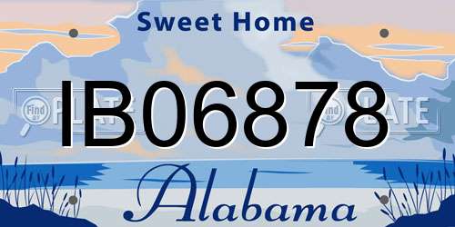 IB06878 Alabama License Plate