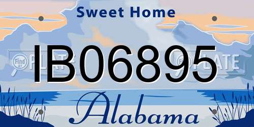 IB06895 Alabama License Plate