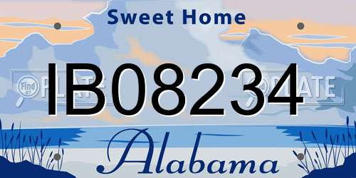 IB08234 Alabama License Plate