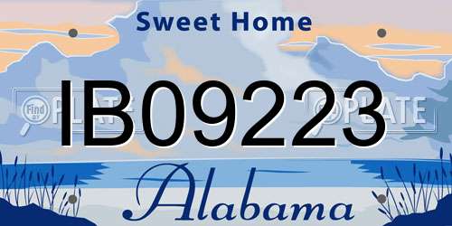 IB09223 Alabama License Plate