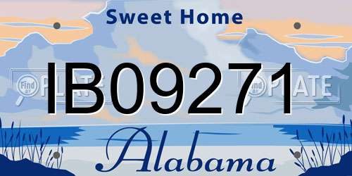 IB09271 Alabama License Plate